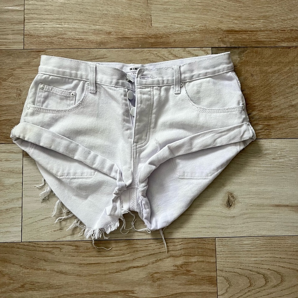 White One Teaspoon Shorts